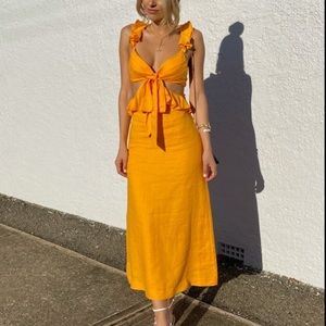 Zimmermann Aliane Ruffle Midi Dress